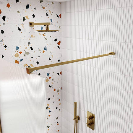 Nuie Wetroom Screen Accessories Flat Support Bar (3 colours) - Brandnew Bathroom