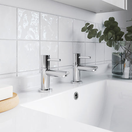 Nuie Series Two Basin Taps (Chrome) - Brandnew Bathroom