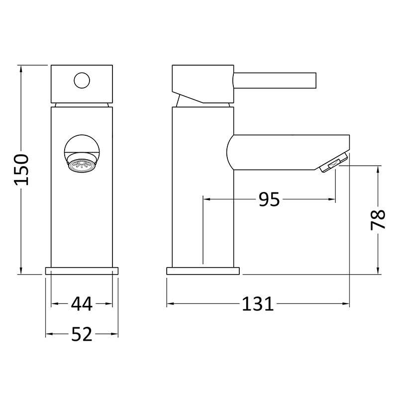 Nuie Series Two Mono Basin Mixer (Chrome) - Brandnew Bathroom