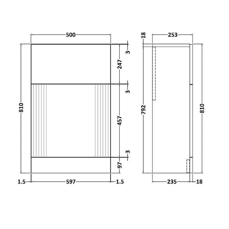 Nuie Deco Floor Standing WC Unit (1 size, 5 colours) - Brand New Bathrooms
