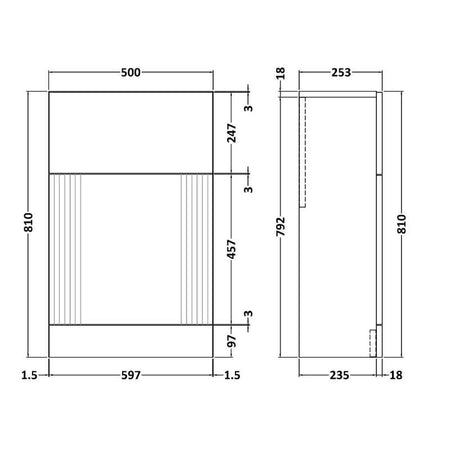 Nuie Deco Floor Standing WC Unit (1 size, 5 colours) - Brand New Bathrooms