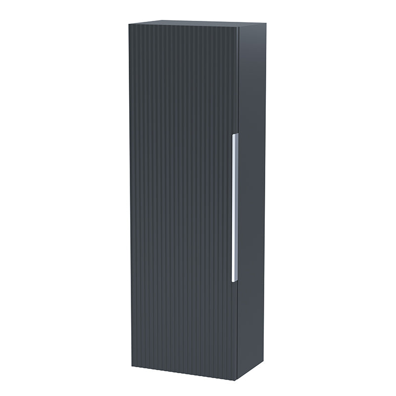 Hudson Reed Fluted Wall Mounted Single Door 1200mm Tall Boy Cabinet (1 size,5 colours) - Brand New Bathrooms