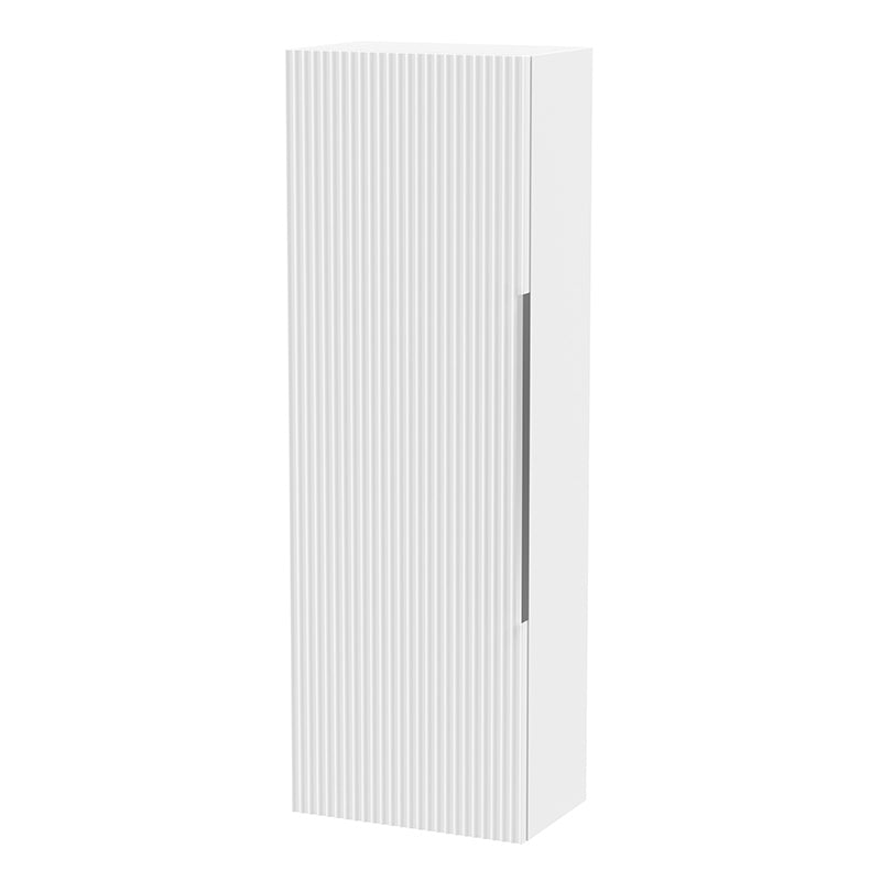 Hudson Reed Fluted Wall Mounted Single Door 1200mm Tall Boy Cabinet (1 size,5 colours) - Brand New Bathrooms