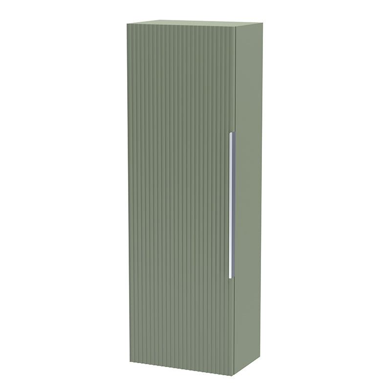Hudson Reed Fluted Wall Mounted Single Door 1200mm Tall Boy Cabinet (1 size,5 colours) - Brand New Bathrooms