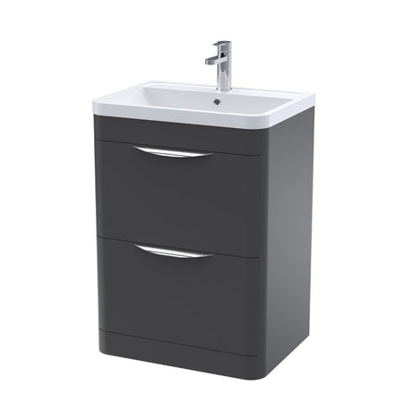 Nuie Parade Floor Standing 2 Drawer Vanity Basin Unit & Polymarble Basin (1 size, 2 colours) - Brand New Bathrooms