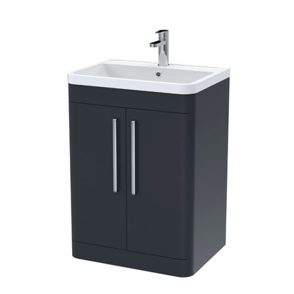 Nuie Parade Floor Standing 2 Door Vanity Basin Unit & Polymarble Basin (1 size, 2 colours) - Brand New Bathrooms