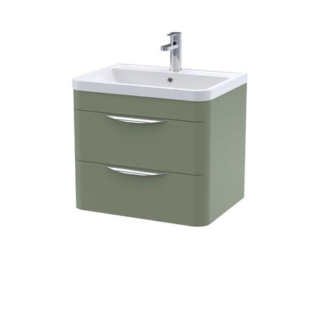 Nuie Parade Wall Hung 2 Drawer Vanity Basin Unit & Ceramic Basin (1 size, 2 colours) - Brand New Bathrooms
