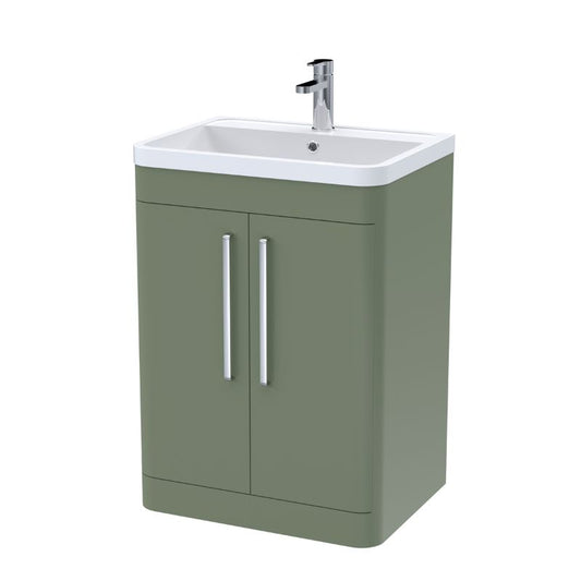 Nuie Parade Floor Standing 2 Door Vanity Basin Unit & Polymarble Basin (1 size, 2 colours) - Brand New Bathrooms