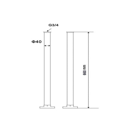 Arroll Freestanding Pipe Shrouds (Chrome) - Brand New Bathrooms