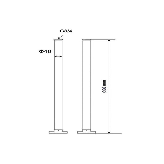 Arroll Freestanding Pipe Shrouds (Chrome) - Brand New Bathrooms