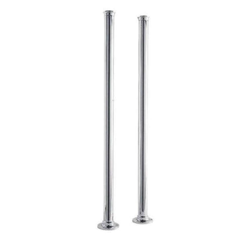Arroll Freestanding Pipe Shrouds (Chrome) - Brand New Bathrooms