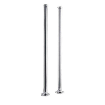 Arroll Freestanding Pipe Shrouds (Chrome) - Brand New Bathrooms
