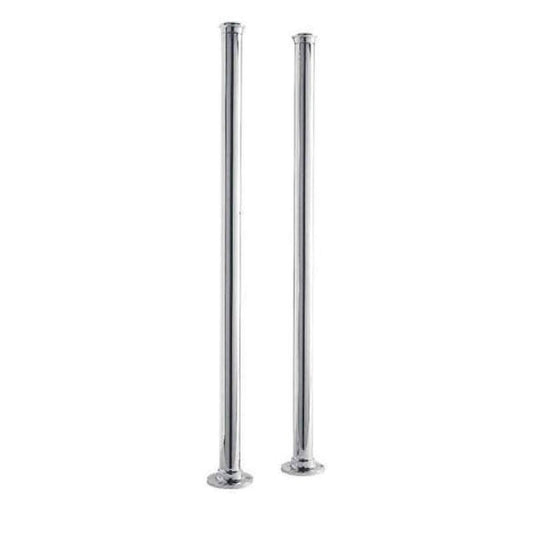 Arroll Freestanding Pipe Shrouds (Chrome) - Brand New Bathrooms