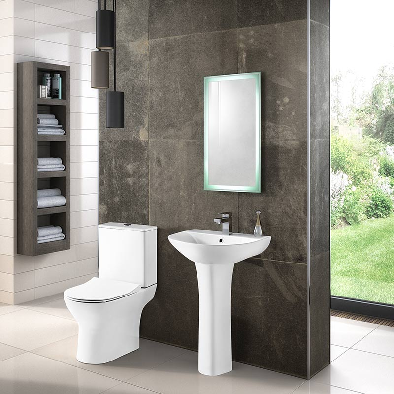 Nuie Freya Toilet Pan, Cistern & Seat (1 size, White) - Brand New Bathrooms