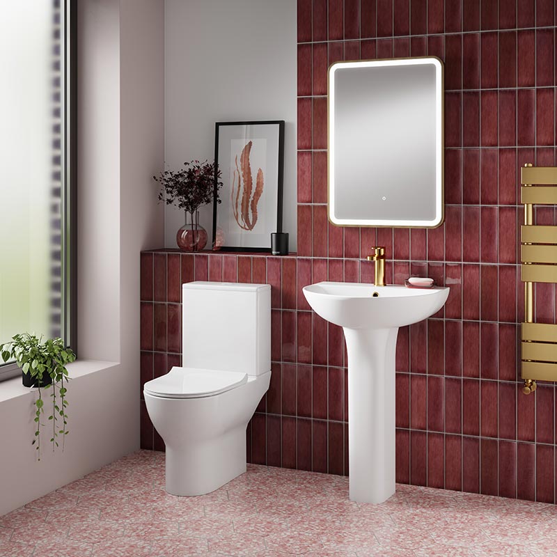 Nuie Freya Toilet Pan, Cistern & Seat (1 size, White) - Brand New Bathrooms