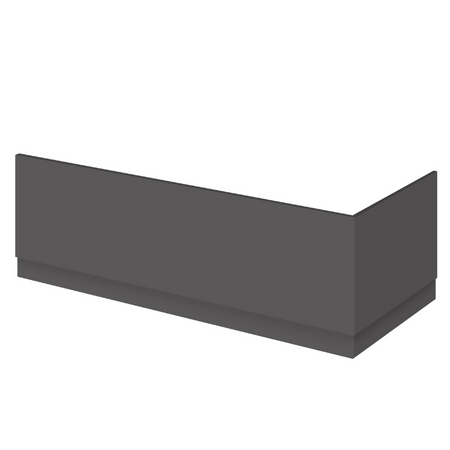 Brand New Bathrooms - Nuie Fusion Straight Bath End Panel & Plinth (2 sizes, Grey)