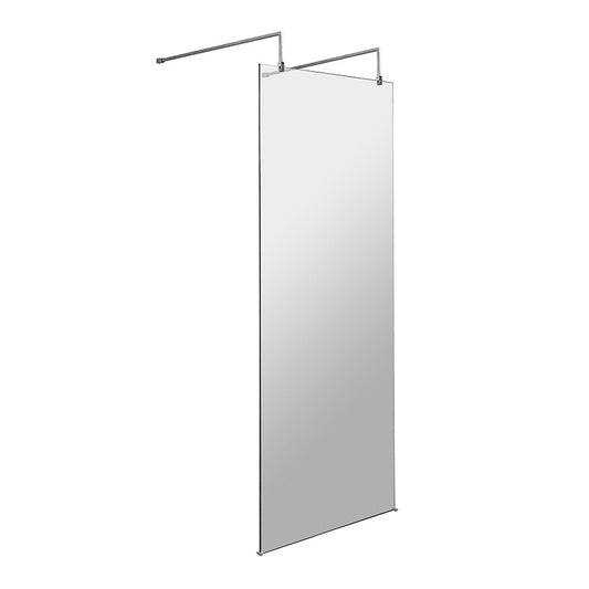 Nuie Wetroom Screen With Arms and Feet (Polished Chrome, 3 sizes) - Brandnew Bathroom