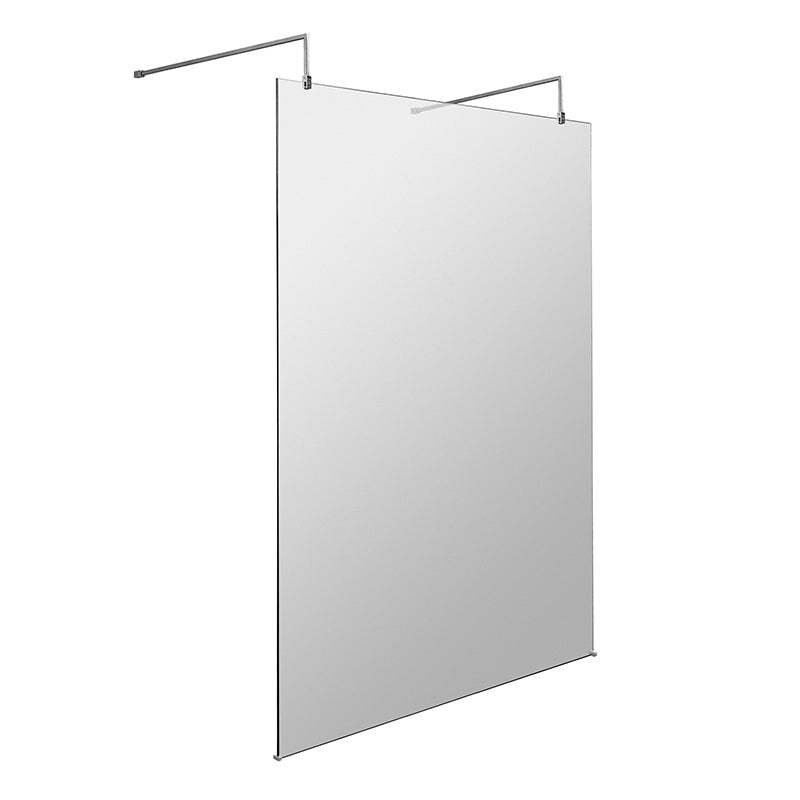 Nuie Wetroom Screen With Arms and Feet (Polished Chrome, 4 sizes) - Brandnew Bathroom