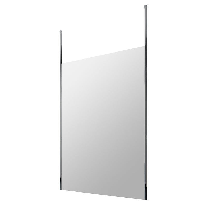 Nuie Wetroom Screen With Ceiling Post (Polished Chrome, 4 sizes) - Brandnew Bathroom