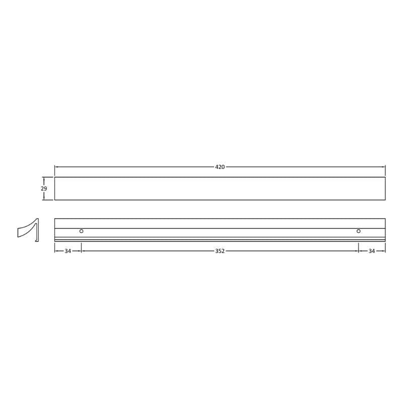 Nuie Furniture Handles Handle Centres (1 size, Chrome) - Brand New Bathrooms