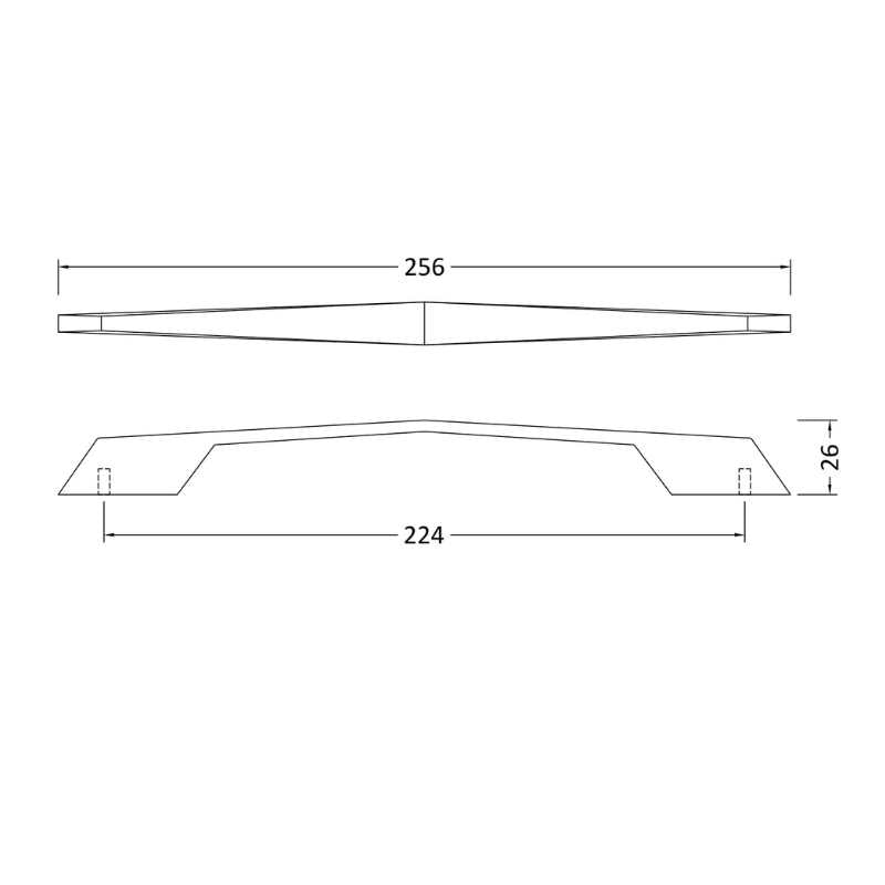 Nuie Furniture Handles D Shaped Handle Centres (2 sizes, 2 colours) - Brand New Bathrooms
