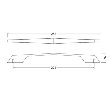 Nuie Furniture Handles D Shaped Handle Centres (2 sizes, 2 colours) - Brand New Bathrooms
