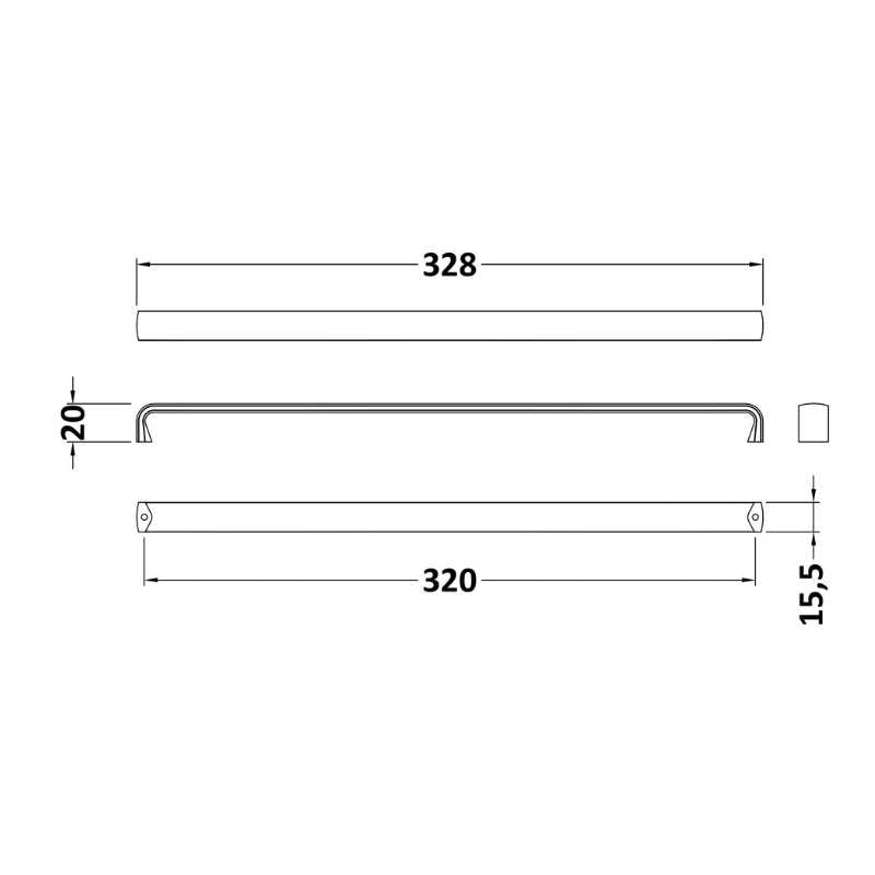 Nuie Furniture Handles D Handle (1 size, 3 colours) - Brand New Bathrooms