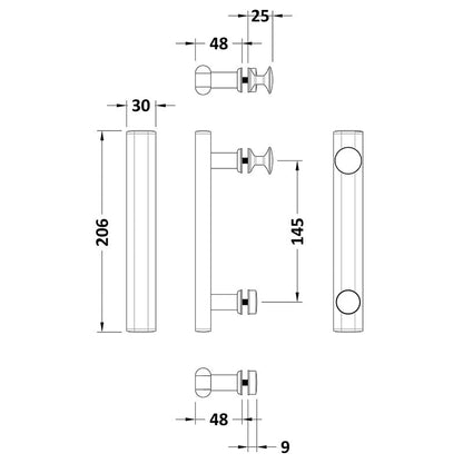 Nuie Pacific Square Handle (1 size, Chrome)  - Brandnew Bathroom