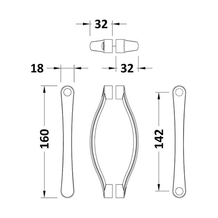 Nuie Ella Handle (2 size, 2 style)  - Brandnew Bathroom