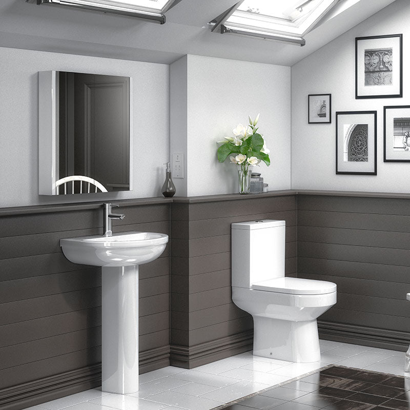 Nuie Harmony Basin with Pedestal (1 size, White) - Brand New Bathrooms