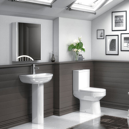 Nuie Harmony Open Back Toilet Pan & Cistern (1 size, White) - Brand New Bathrooms
