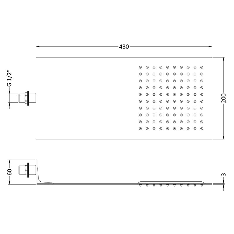 Hudson Reed Fixed Shower Heads Fixed Head (3 sizes, Chrome) - Brandnew Bathroom