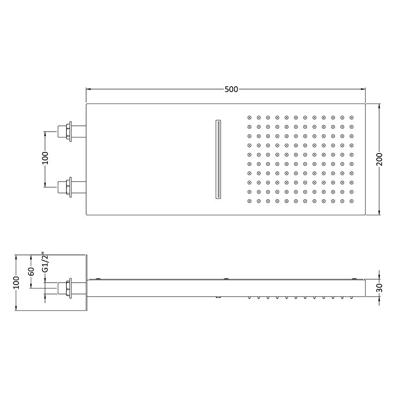 Hudson Reed Fixed Shower Heads Fixed Head (3 sizes, Chrome) - Brandnew Bathroom