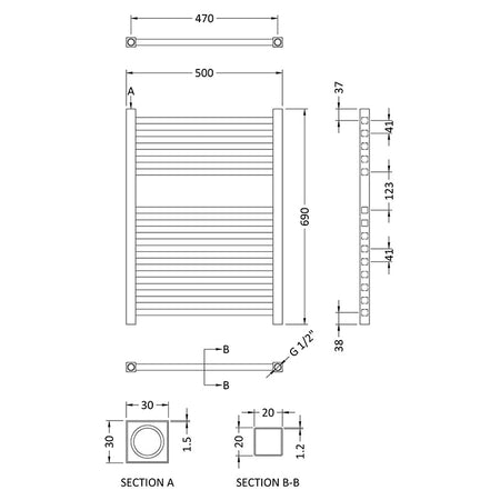 Nuie Electric Radiator (2 sizes, 2 colours) - Brand New Bathrooms