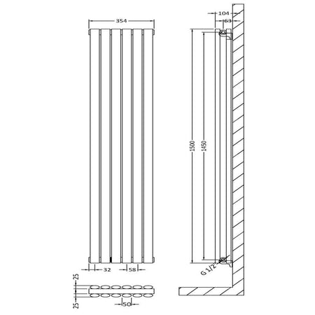 Nuie Revive Double Panel Designer Radiator (1 size, Gloss White) - Brand New Bathrooms