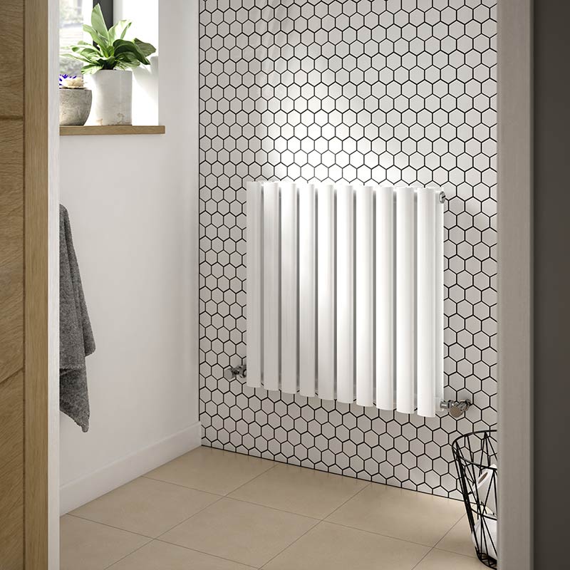 Nuie Horizontal Revive Panel Radiator (2 types, Gloss White) - Brand New Bathrooms