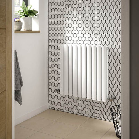 Nuie Horizontal Revive Panel Radiator (2 types, Gloss White) - Brand New Bathrooms