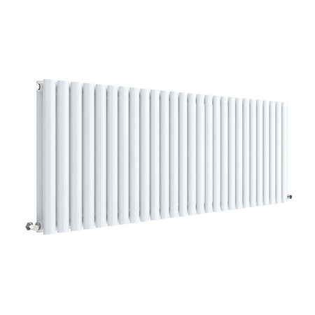 Nuie Horizontal Double Panel Radiator (2 sizes, Gloss White) - Brand New Bathrooms