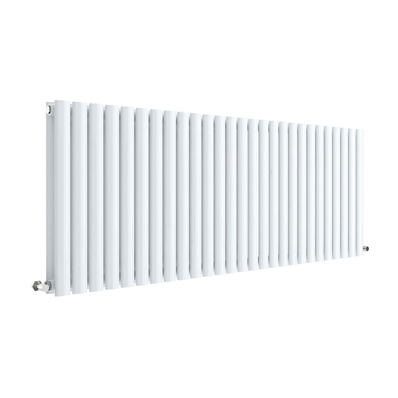 Nuie Horizontal Double Panel Radiator (2 sizes, Gloss White) - Brand New Bathrooms