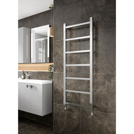 Nuie Eton Heated Towel Rail (2 sizes, Chrome) - Brand New Bathrooms