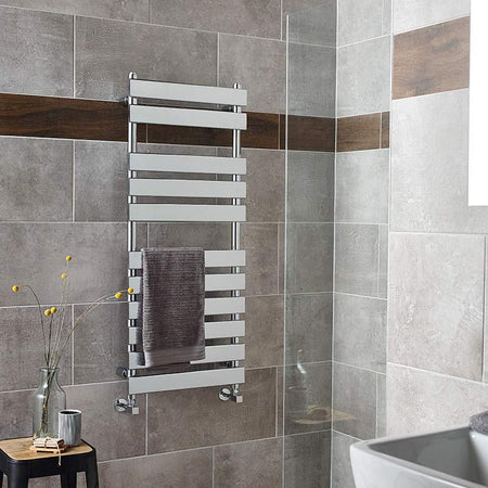 Nuie Piazza Heated Towel Rail (2 sizes, Chrome) - Brand New Bathrooms