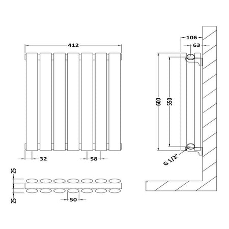 Nuie Revive Single or Double Panel Radiator (2 types, 1 size, Anthracite) - Brand New Bathrooms