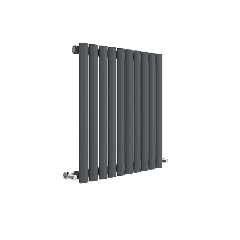 Nuie Horizontal Revive Panel Radiator 600 x 586mm (2 types, Anthracite) - Brand New Bathrooms