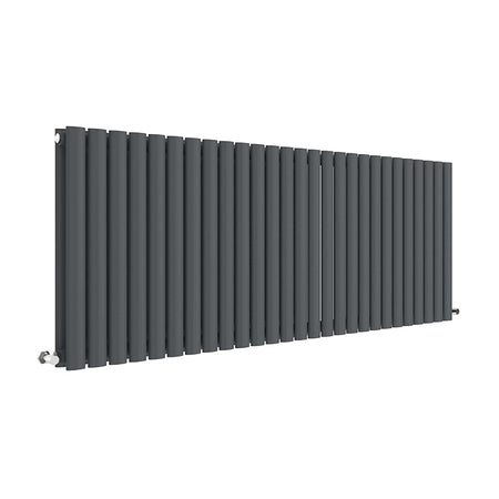 Nuie Horizontal Double Panel Radiator (2 sizes, Anthracite) - Brand New Bathrooms