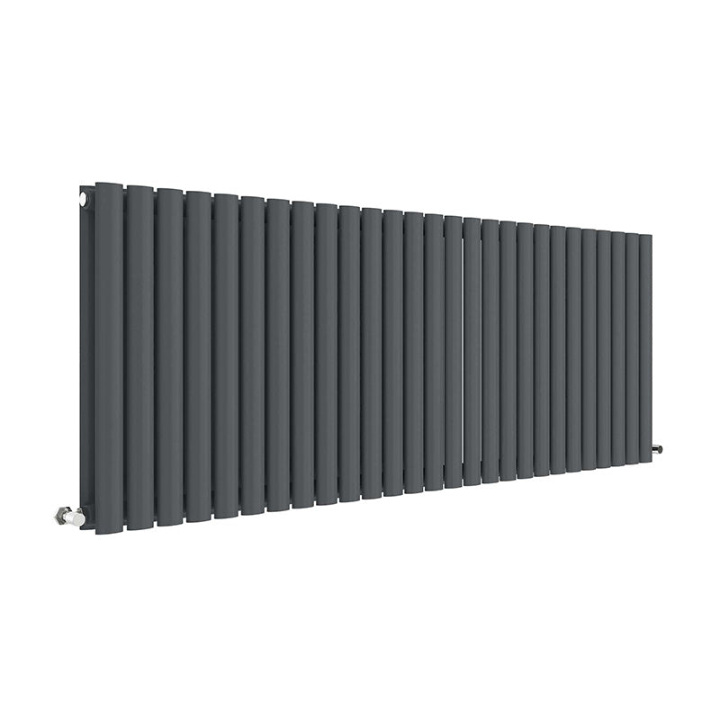 Nuie Horizontal Double Panel Radiator (2 sizes, Anthracite) - Brand New Bathrooms