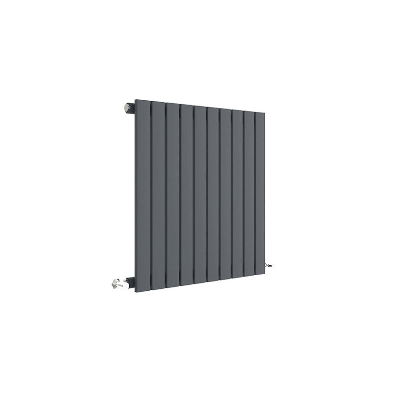 Nuie Horizontal Sloane Panel Radiator 600 x 586mm (2 types, Anthracite) - Brand New Bathrooms