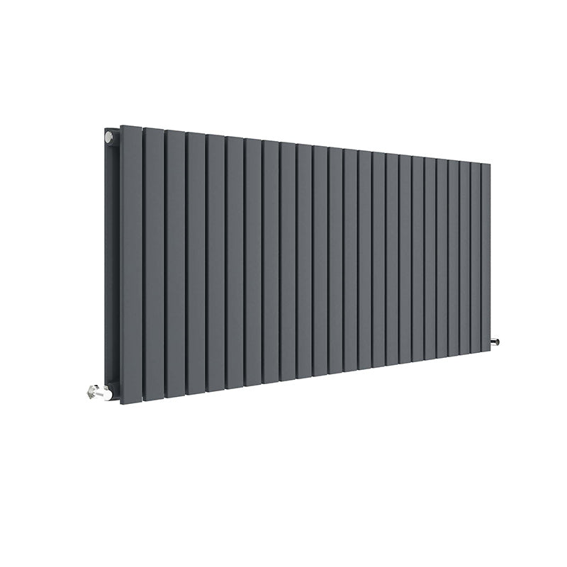 Nuie Horizontal Double Panel Radiator (2 sizes, Anthracite) - Brand New Bathrooms