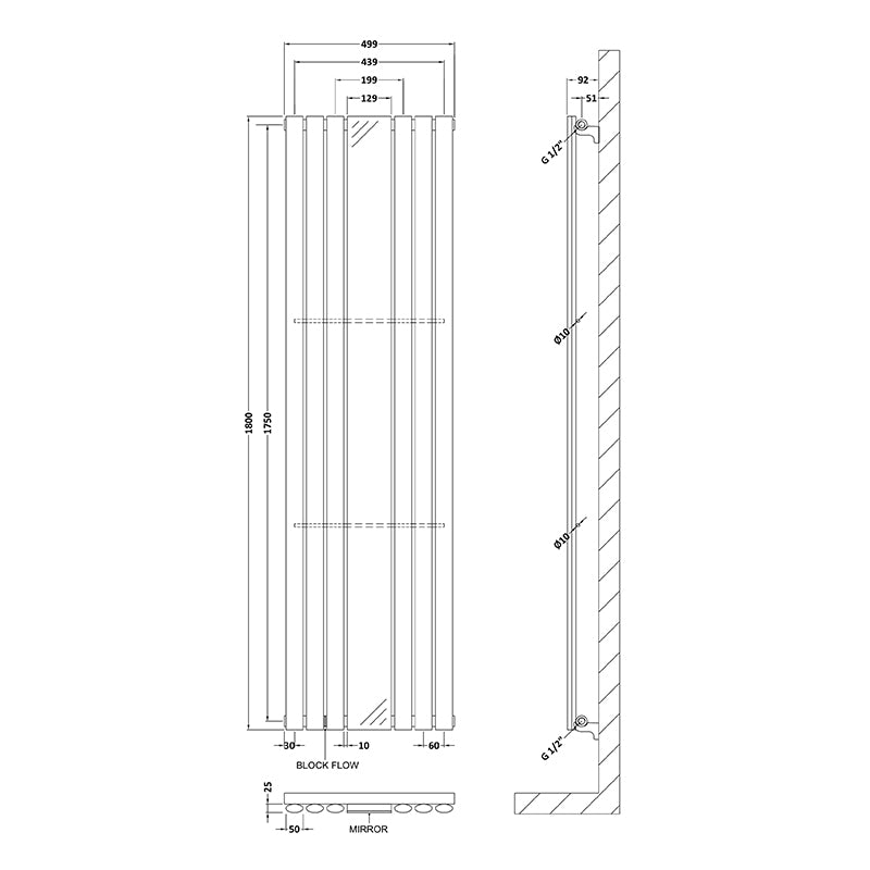 Nuie Revive Panel Designer Radiator (2 types, Anthracite) - Brand New Bathrooms