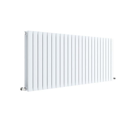 Nuie Sloane Horizontal Double Panel Radiator (2 size, Satin White) - Brand New Bathrooms