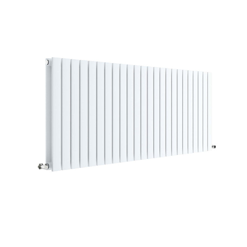 Nuie Sloane Horizontal Double Panel Radiator (2 size, Satin White) - Brand New Bathrooms